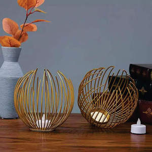 Portavelas Decorativo de Metal, Portavelas de Té de Metal Hecho a Mano de la Mejor Calidad, Lámparas Diwali, Portavelas de Té - Product Image 5