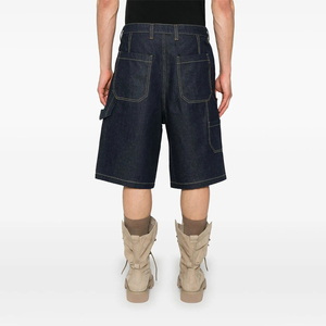 Pantalones Cortos de Mezclilla Casuales para Hombre, Corte Ajustado, Verano, Tela de Algodón, Moda Urbana, Servicio OEM, Logotipo Personalizado - Product Image 4