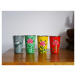 Vaso de Acero Inoxidable Hecho a Mano, Pintado a Mano, Decorativo, con Diseño Impreso, de Lujo, para Regalo de Boda - Product Image 6