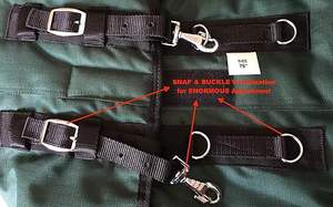 Couverture de pluie pour cheval 1200 Denier (imperméable, respirante et coupe-vent) - Product Image 5