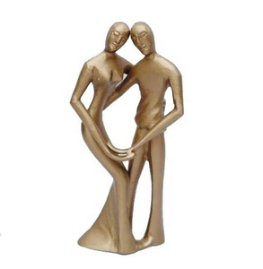 Par de Estatuas de Arte Moderno - Figuras Metálicas Antiguas Bailando para Decoración del Hogar, Tipo de Producto: Aluminio - Product Image 1