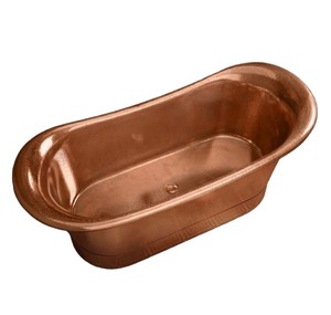 Baignoire décorative de luxe pour salle de bain, finition cuivre brillante, fabrication artisanale, parmi les plus vendues. - Product Image 1