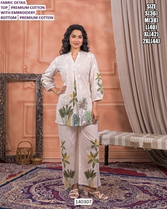 Conjunto Zohra Regal para Mujer, Kurta/Kurti Tradicional de Crepé y Algodón, Largo hasta el Suelo, con Protección Solar y Secado Rápido para Todas las Temporadas - Product Image 3