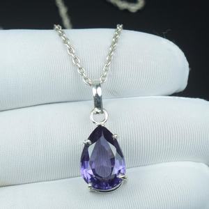 Pendentif en Alexandrite Naturelle, Collier en Argent Sterling 925 à Changement de Couleur, Bijou Minimaliste Bohème en Pierre Précieuse, Cadeau - Product Image 4