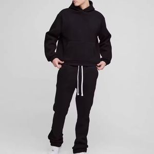 SHAFIQSPORTS Zip Oversized Flare Autumn Heavyweight Fleece Eco-Friendly Hooded Drawstring Closure Two-Piece 100% Cotton Jogger - Product Image 4