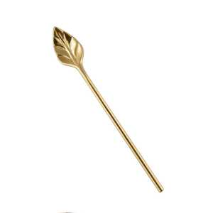 ที่คนเครื่องดื่มโลหะรูปใบทอง - Product Image 4