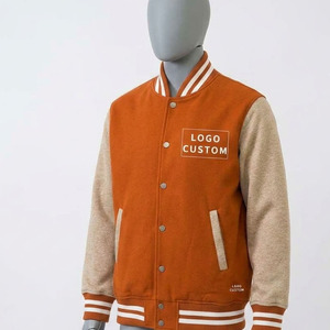 2026 Premium Custom Autumn Casual <b>Varsity</b> <b>Jacket</b>-Woven Stand Collar Zipper Front 100% Cotton Men's <b>Jackets</b> - Product Image 2
