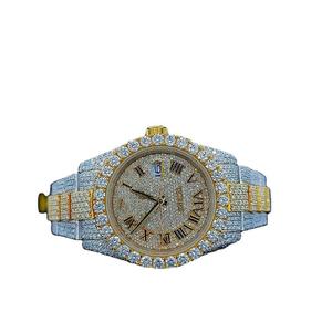 Montre en acier inoxydable sertie de diamants VVS, la plus vendue, élégante et tendance, pour homme et femme, usage professionnel et mode, prix d'exportation Inde - Product Image 4