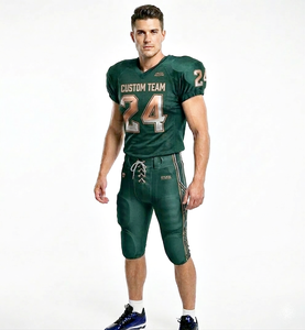 Uniforme de Fútbol Americano de Secado Rápido, Venta Caliente, Calidad Premium, 100% Poliéster, Verde Oscuro, Ropa Deportiva Unisex al Por Mayor - Product Image 1