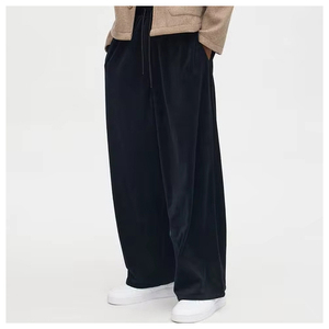 Pantalon Homme Best-Seller en Toile Coupe Droite Ample Taille Élastique Fermeture Boutonnée Couleur Unie Décontracté Mi-Saison Été - Product Image 3