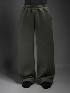 Pantalon de survêtement baggy personnalisé pour homme, coupe évasée, en molleton brossé 520g, jambe large, haute qualité - Product Image 1