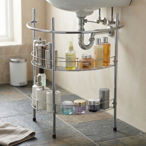 Estante de Almacenamiento de Baño de Dos Niveles, Metálico, Moderno y Ecológico, para Herramientas del Hogar, Fabricante de Muebles de Taiwán, MOQ Bajo - Product Image 3