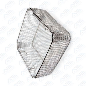 Premium Holloware Sterilization <b>Basket</b> CE Certified Medical Stainless Steel <b>Wire</b> Mesh Tray Manual Surgical Dental Instruments - Product Image 2