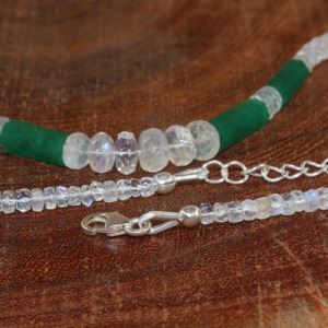 Face Beaded Pencil Necklace Natural Stone Beaded <b>Pendant</b> Necklace Dainty Minimalist Women Fashion Jewelry - Product Image 3