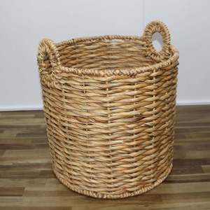 Eco Friendly Water Hyacinth Laundry <b>Basket</b> Storage Organizer Container with Handles - Product Image 6