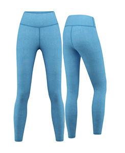 Leggings de fitness décontractés respirants sans coutures pour femmes grandes tailles, taille mi-haute, imprimé par transfert thermique, 100 % polyester, longueur genou - Product Image 4