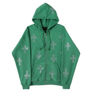 <b>Mens</b> Rhinestone Fashion Hoodie Sparkle Crystal <b>Pullover</b> Hooded Sweatshirt Embellished Streetwear Casual Winter Warm Everyday - Product Image 4