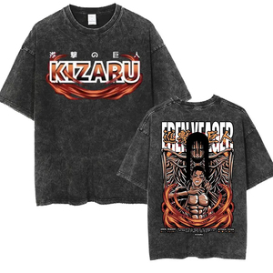 เสื้อยืดพิมพ์ลายการ์ตูนญี่ปุ่นรูปปลาคุณภาพสูงแบบสั่งทำพิเศษ ทรงโอเวอร์ไซส์ สไตล์สตรีทแวร์ ทรงหลวม ผู้จัดจำหน่าย - Product Image 3