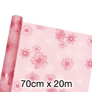 Rollo de Papel de Regalo de Tela No Tejida con Diseño Clásico de Flores - Varios Colores para Regalos de Cumpleaños, Día de la Madre y Día del Maestro - Product Image 2