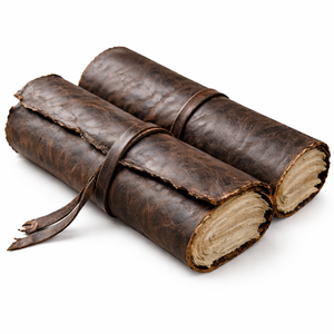 สมุดบันทึกหนังลายวินเทจพร้อมขอบกระดาษทำมือแบบดั้งเดิม กระดาษฝ้ายทำมือ สมุดจดบันทึกแบบโบราณ - Product Image 1