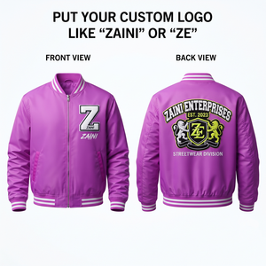 320 GSM Premium Polyester Windproof Unisex Bomber Jacket Neon <b>Green</b> Black Rib Custom Logo Casual Outerwear - Product Image 1