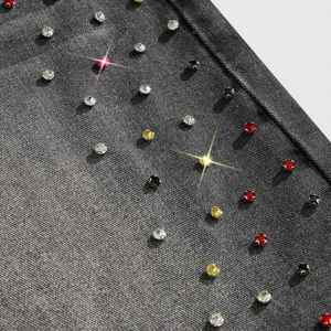 Shorts en jean décontractés mi-taille pour hommes, style rétro américain, avec logo personnalisé brodé, écologiques, respirants, streetwear, couleur foncée, collection 2026 - Product Image 6