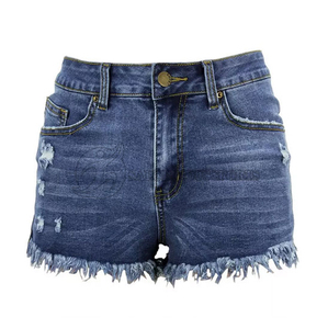 Shorts cargo en jean taille haute pour femme 2026 – Détails de poches tendance, en coton, pour l'été, décontractés - Product Image 3