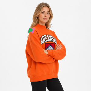 Sweat-shirt à col montant pour femme Pook International, style streetwear, lettres appliquées, carte, design personnalisé, écologique, polaire épais, hiver - Product Image 2