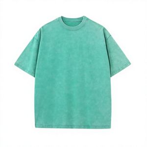 T-shirt Homme Oversize Col Rond Manches Courtes Noir Uni 100% Coton Longueur Décontractée Teint Uni Tricoté Séchage Rapide Respirant - Product Image 5
