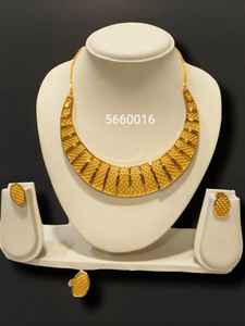 AWAIS HOUSE ชุดเครื่องประดับแฟชั่นใหม่สไตล์ฮิปฮอป ชุบทอง ทองเหลืองสีดำ ประดับเพชร ลายอินฟินิตี้ สำหรับผู้หญิง สร้อยคอ งานแต่งงาน งานปาร์ตี้ - Product Image 5