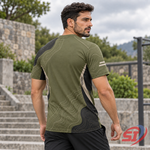 Camiseta de secado rápido para hombre, ropa deportiva personalizada que absorbe la humedad, camiseta de entrenamiento - Product Image 4