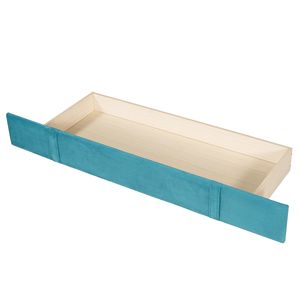 <b>Queen</b> <b>Size</b> Storage Velvet Upholstered Platform <b>Bed</b> with Wingback Headboard and Big Drawer Up-Holstered <b>Beds</b> - Product Image 3