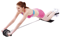 Roue abdominale ALLWINWIN ABW11 - Tapis de genou, tube de résistance, rouleau d'exercice, entraînement du tronc, salle de sport