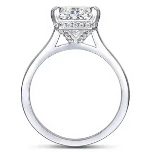 แหวนเพชรแล็บโกรว์ทรงเรเดียนท์คัทแบบโซลิแทร์ ทองคำขาว 18K รับรองโดย IGI - Product Image 2