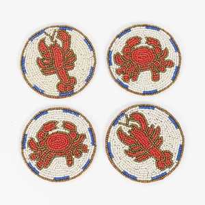 Luxury Handcrafted Glass Seed <b>Beads</b> <b>Coaster</b> Designed For Upscale Dining Experiences And Modern Interior Decoration Themes - Product Image 1