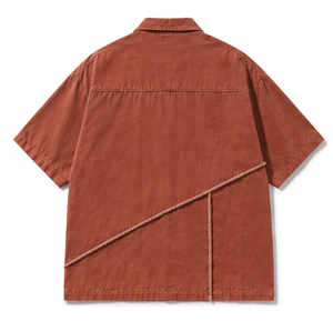 เสื้อเชิ้ตทำงานแขนสั้นคุณภาพสูงสำหรับผู้ชาย ทรงปกติ - Product Image 4