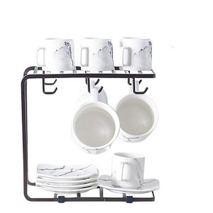 Wood Mug <b>Tree</b> <b>Stand</b> Coffee Cups Heavy Duty Mug Holder Rack Freestanding Countertop Cup Organizer Protective Feet Shabby Chic - Product Image 4