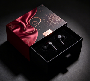 Caja de Empaque para Auriculares Bluetooth con Impresión UV Personalizada, Caja de Cartón Rígido Impresa a Todo Color, Antiarañazos, Inalámbrica - Product Image 4