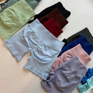 Impact <b>Shorts</b> Custom Logo Low Ribbed Band Yoga <b>Short</b> Seamless <b>Scrunch</b> <b>Bum</b> Workout Gym <b>Short</b> Booty Stretch Running <b>Shorts</b> - Product Image 3