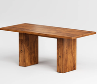 Ensemble de table à manger en bois massif de haute qualité, style moderne, 6 pièces, meubles simples pour la maison, restaurant, décoration élégante de salle à manger