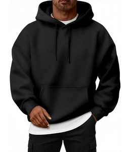 Nouveau sweat à capuche pour homme élégant, 100% coton, doublé, à manches longues, col tombant, uni, confortable, grande taille, personnalisable - Product Image 1