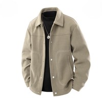 Veste décontractée pour homme à revers, coupe ajustée, double boutonnage, en mélange de polyester, respirante et coupe-vent, prix usine Chine-Bangladesh