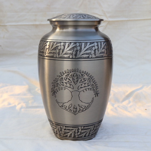 Trending Classic Aluminium Metal Modern Antique Adult Engraved Cremation Urns Keepsake for loved one Human Ashes - Product Image 3