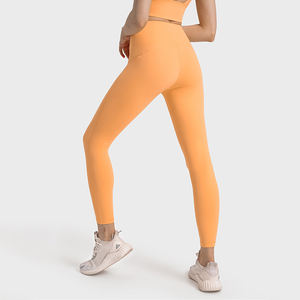 Pantalones de Yoga de Cintura Alta de Color Sólido para Mujer con Logotipo Personalizado, de Secado Rápido, Ajustados, con Efecto Push-Up - Product Image 2