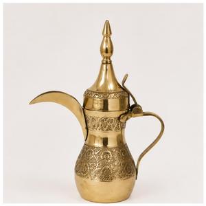 Luxury Handcrafted Engraved Brass <b>Arabic</b> Dallah Coffee Pot Traditional Middle Eastern Kahwa Server for Home Decor Best Price - Product Image 3