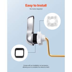 Universal Chrome Side Mount <b>Toilet</b> <b>Handle</b> <b>Replacement</b> Kit Tank Levers - Product Image 5