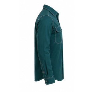 NFPA 2112 CAT2 CE Certified Quick Dry Fire Retardant Plaid Print Safety <b>Welding</b> FR Work <b>Shirt</b> - Product Image 4