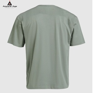 T-shirts pour hommes en coton lourd noir 260 g/m² de haute qualité, coupe ample, avec broderie 3D personnalisée - Product Image 6