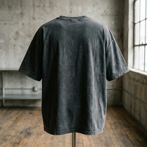 300GSM Heavyweight <b>Long</b> Print Men's 100% Cotton T-Shirt with Custom Logo Luxury Streetwear Design - Product Image 5