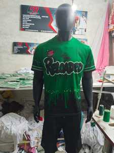 Conjunto de Camiseta de Baloncesto Sublimada para Hombre LONG MISSION, Diseño Green Reloaded, Secado Rápido, Poliéster, Cuello Redondo, Manga Corta, Adulto - Product Image 6